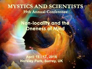 Mystics and Scientists 2016