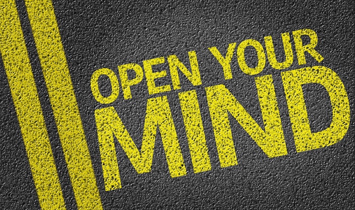 Open your Mind written on the road